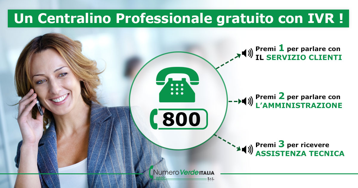 Un Centralino Professionale Gratuito con IVR - Numero Verde .com